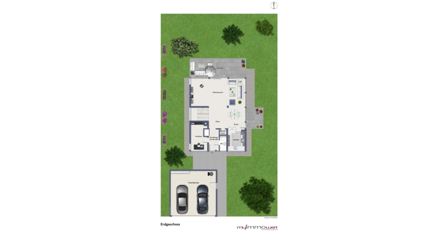 Modernes Einfamilienhaus (HUF-Haus) in Traumlage unweit der Kössener Ache mit herrlichem Bergblick - Erdgeschoss