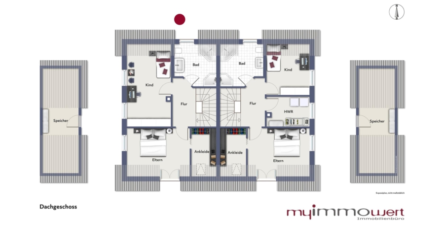 Elegante Doppelhaushälfte mit schönem Süd-/Westgarten in sehr guter Wohnlage zu verkaufen! - Dachgeschoss
