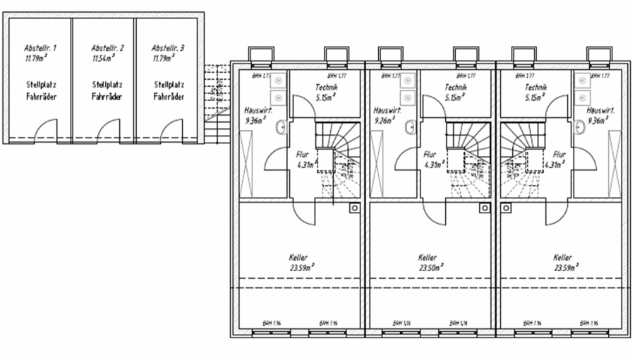 Platz für die ganze Familie! Modernes Reihenmittelhaus mit Südgarten, 2 Bädern und 2 Stellplätzen - Keller