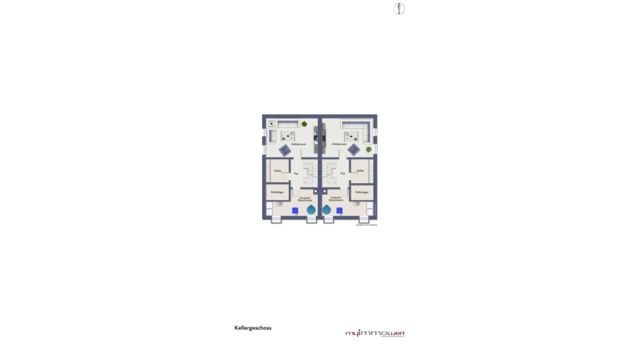 Moderne Neubau-Doppelhaushälfte in sehr ruhiger Wohnlage im Herzen von Gelting zum Erstbezug - Kellergeschoss