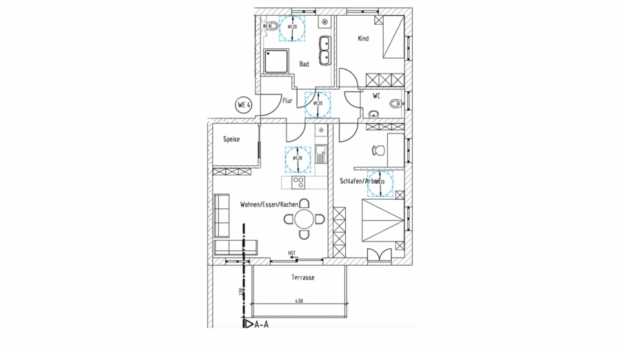 Schöne 3-Zimmer-Gartenwohnung mit 91 m² Wohnfläche, großem Südgarten & 2 TG-Stellplätzen - Wohnung