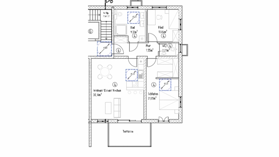 Schöne 3-Zimmer-Gartenwohnung mit 92 m² Wohnfläche, großem Südgarten & 2 TG-Stellplätzen - Wohnung