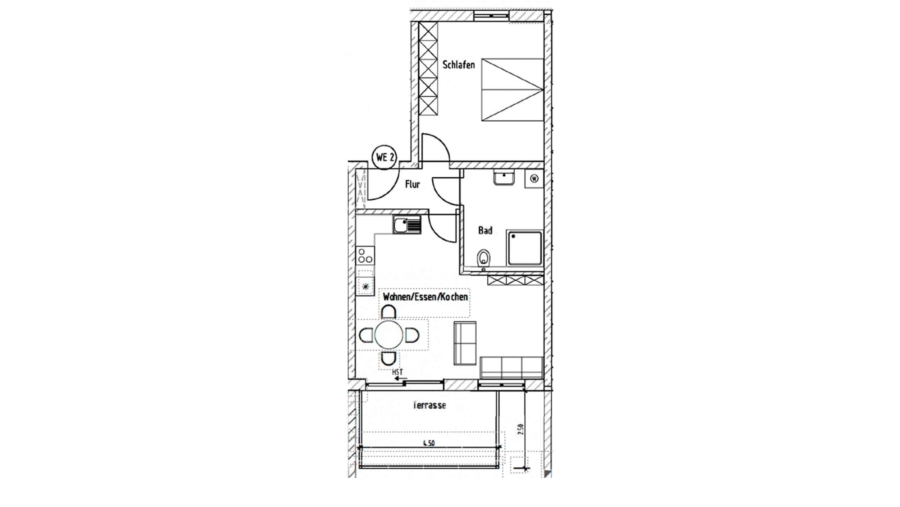 Schöne 2-Zimmer-Gartenwohnung mit 62 m² Wohnfläche, großem Garten & geräumigen TG-Stellplatz - Wohnung