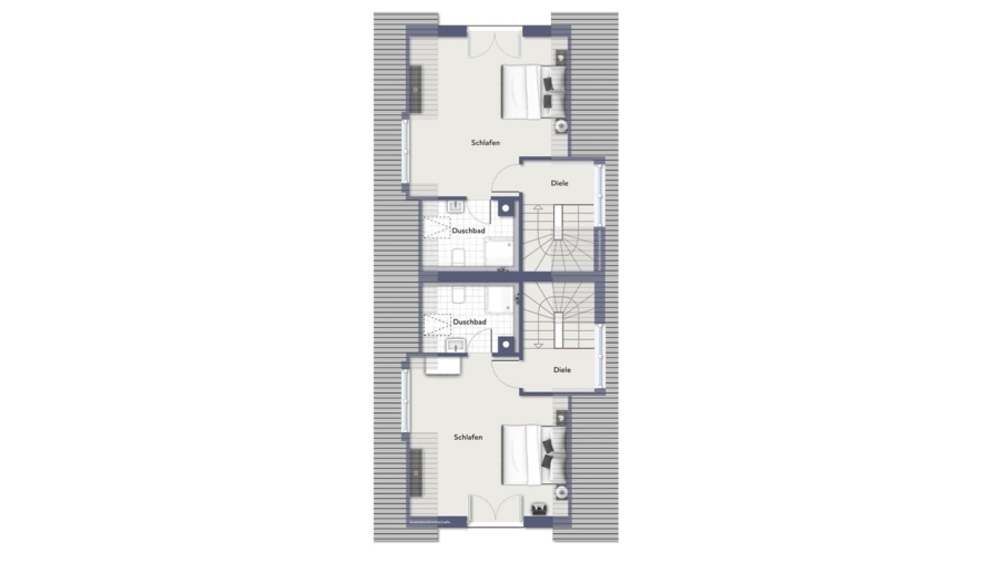 Bezug sofort möglich! Exklusives Stadthaus mit edlem Kaminofen, 2 Bädern in Toplage Untermenzing - Geschossplan Dachgeschoss