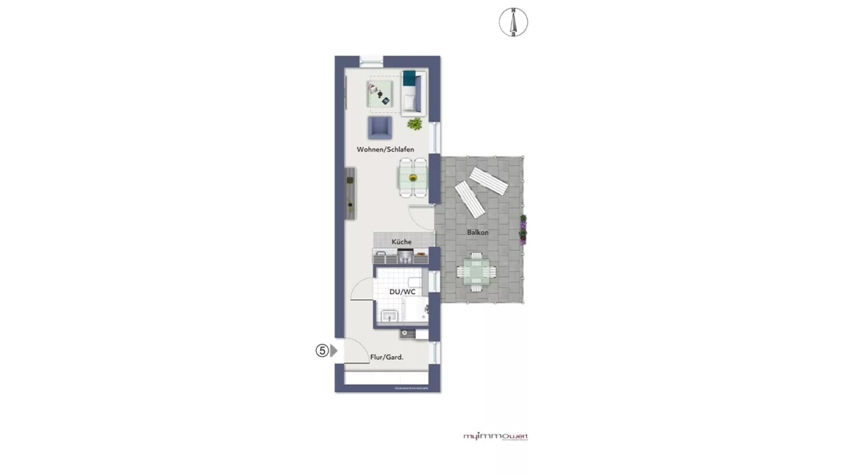 Grundriss Wohnung Nr. 5