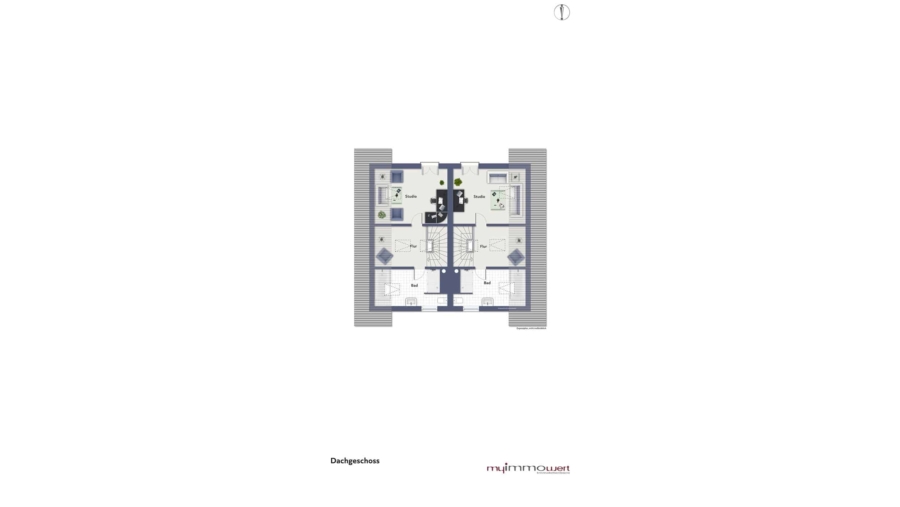 Moderne Neubau-Doppelhaushälfte in sehr ruhiger Wohnlage im Herzen von Gelting zum Erstbezug - Dachgeschoss
