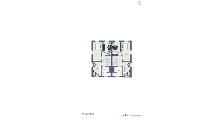 Moderne Neubau-Doppelhaushälfte in sehr ruhiger Wohnlage im Herzen von Gelting zum Erstbezug - Obergeschoss