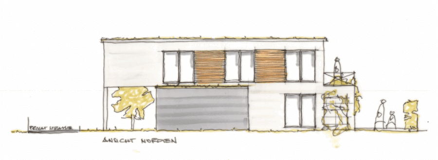 Baurecht vorhanden! Sonniges Baugrundstück für ein Einfamilienhaus oder Zweifamilienhaus in Erding! - Ansicht Norden