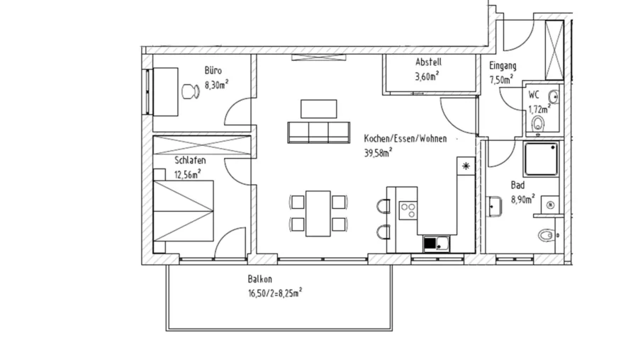 Schöne 3-Zimmer-Eigentumswohnung mit ca. 90 m² Wfl., riesigem Südbalkon, Carport & Stellplatz - Wohnung Nr. 7