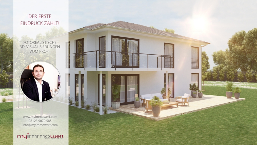 Sehr ruhig gelegenes Baugrundstück für eine Doppelhaushälfte in Bestlage Poing zu vergeben! - 3D Visualisierung vom Profi!