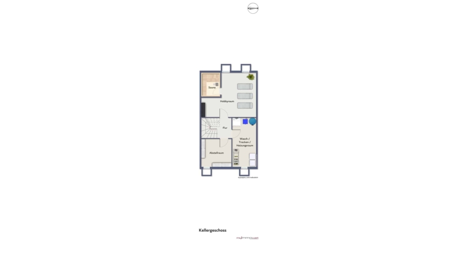 Top gepflegtes Reihenmittelhaus mit ca. 143,96 m² Wohnfläche, 2 Bädern und eingewachsenem Garten! - Kellergeschoss