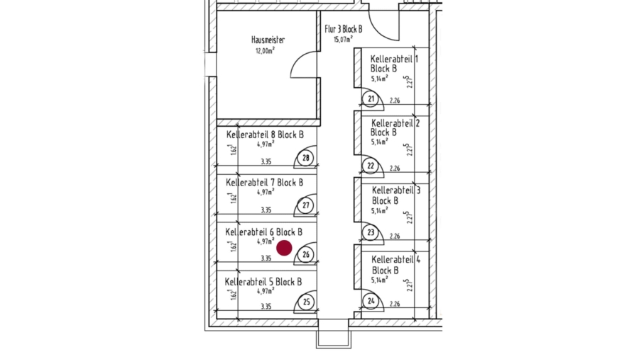 Moderne 3-Zimmer-Wohnung mit großem Westbalkon, 2 TG-Stellplätze & großem Tageslichtbad - Keller