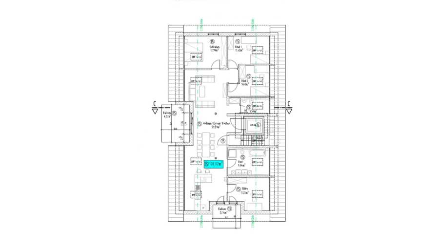 Eine Perle im Herzen von Alt-Finsing! Edle Penthouse Wohnung mit 128 m² Wohnfläche & 2 große Balkone - Wohnung