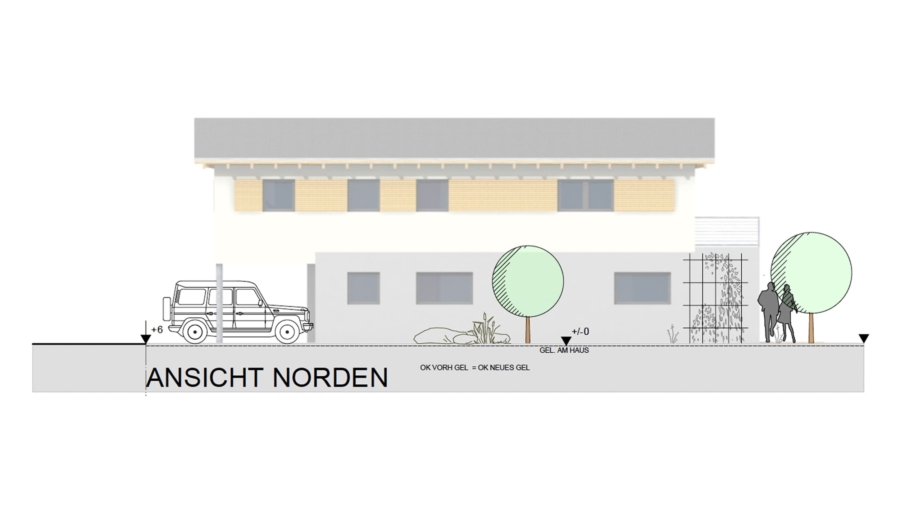 Modernes Einfamilienhaus nach Ihren Wünschen und Bedürfnissen geplant! - Ansicht Norden