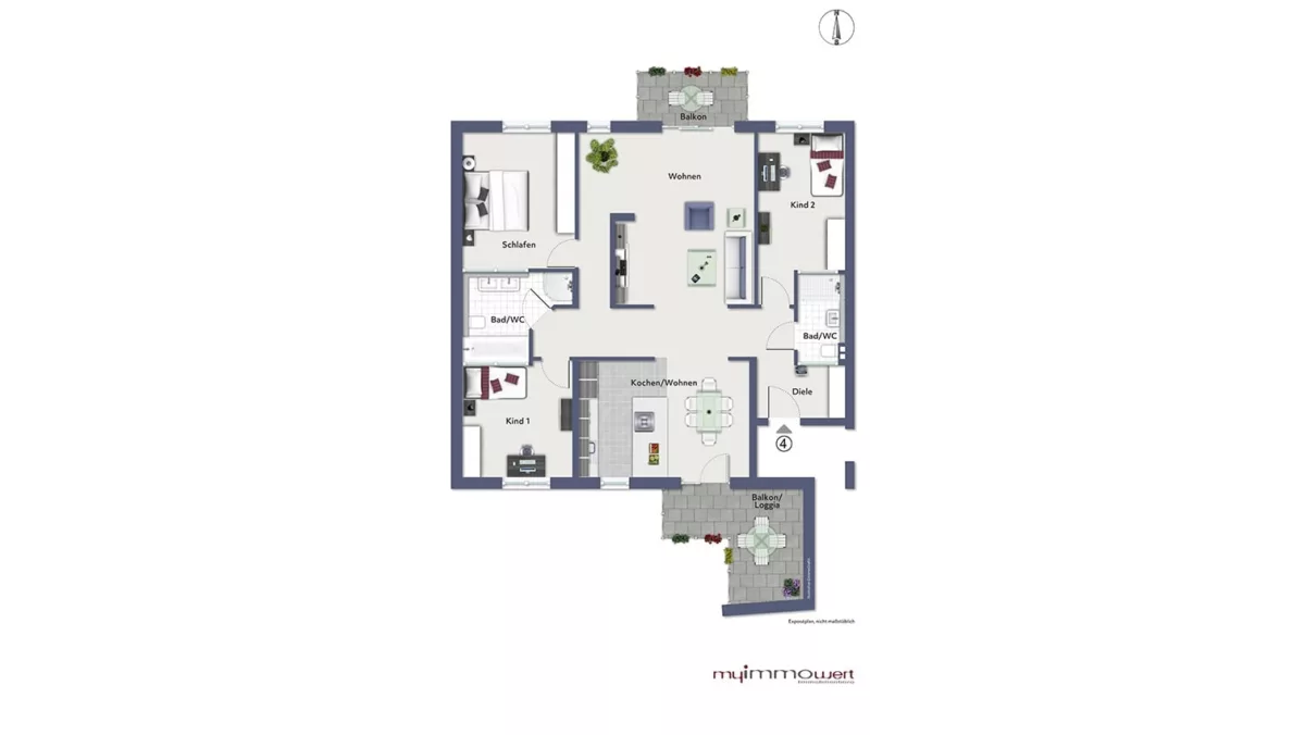 Grundriss Wohnung Nr. 4