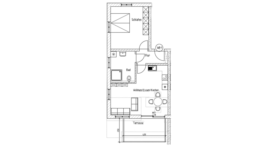 Schöne 2-Zimmer-Gartenwohnung mit 62 m² Wohnfläche, großem Garten & geräumigen TG-Stellplatz - Wohnung