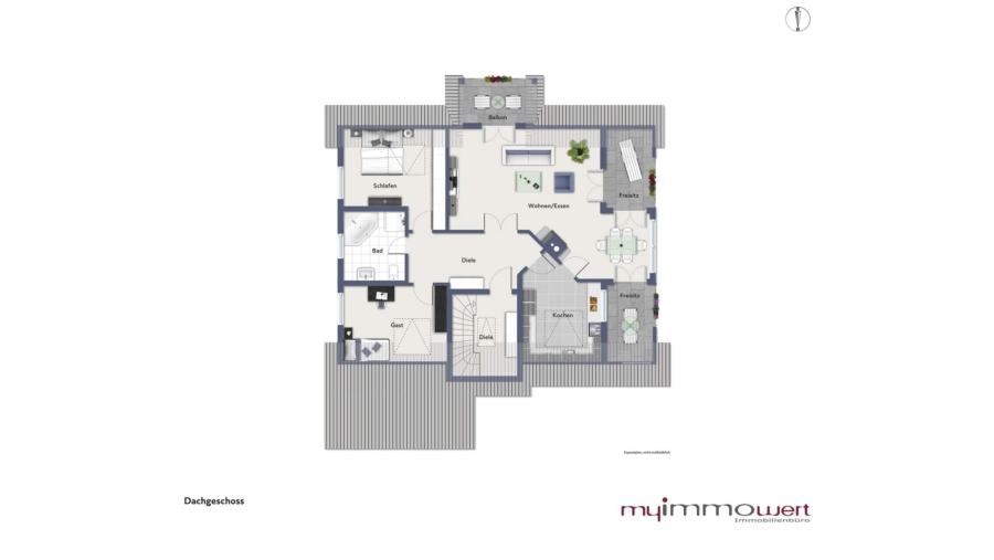 Wunderschönes & genial durchdachtes Zweifamilienhaus mit ca. 261 m² Wohnfläche in Toplage - Dachgeschoss