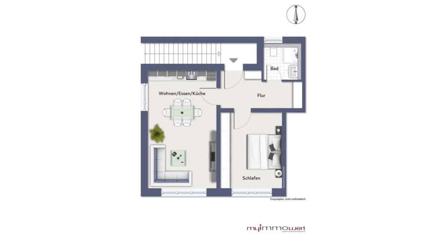 Leben am Park! Sehr hochwertige 2-Zimmer-Wohnung in Bestlage Eicherloh zum Erstbezug zu vermieten! - Wohnung