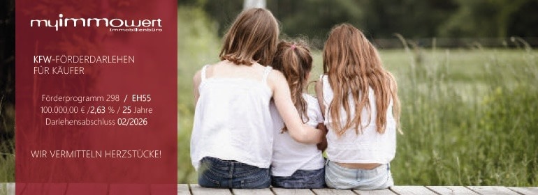 4-Zimmer-Dachgeschosswohnung mit ca. 14 m² großer Dachterrasse, 2 KFZ-Stellplätze & Südausrichtung - KFW-Darlehen für Käufer