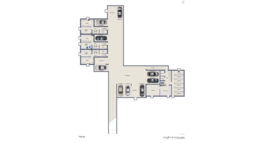 Familienoase! Exklusive 3-Zimmer-Gartenwohnung in idealer Südausrichtung in Pliening zu verkaufen! - Geschossplan Untergeschoss