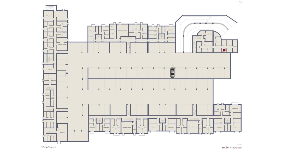 Schöne moderne 1-Zimmer-Gartenwohnung im Herzen von Neufahrn bei Freising mit 2 Stellplätzen - Tiefgarage/Kellergeschoss