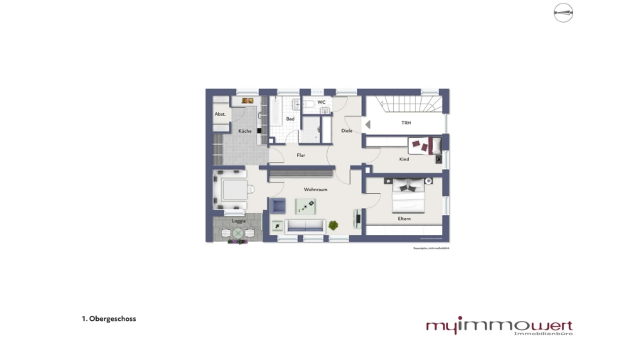 Absolute Rarität! Klassisches Zweifamilienhaus in sehr ruhiger Wohnlage direkt an der Sempt gelegen! - Obergeschoss