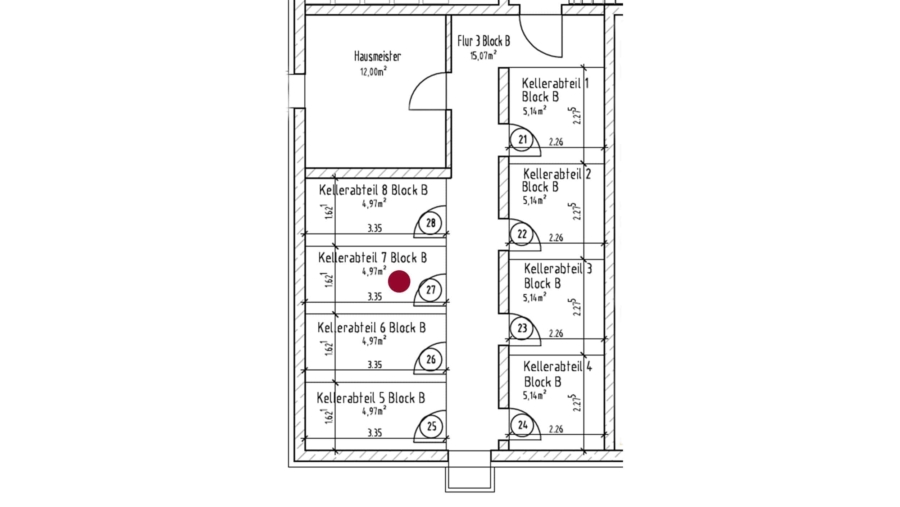 Top vermietete 3,5-Zimmer-Dachgeschosswohnung, Bj. 2023 in sehr guter Wohnlage sucht Kapitalanleger! - Keller