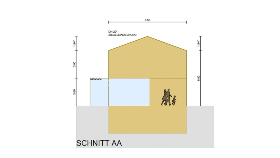 Im Herzen von Wörth! Baugrundstück für ein großzügiges Einfamilienhaus - Ansicht/Schnitt