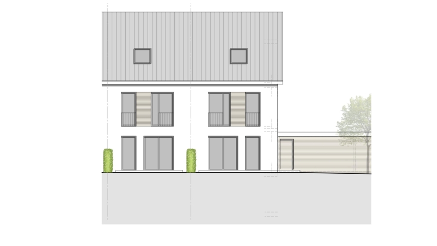 Wunderschönes Reiheneckhaus mit ca.132 m² Wohnfläche, 5 Zimmer & 2 Bädern im Herzen von Hallbergmoos - Außenansicht 1