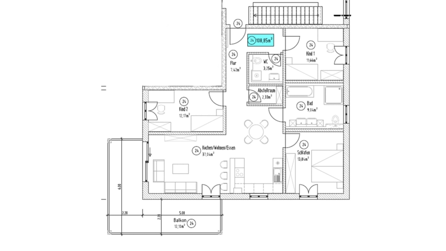 Top vermietete 4-Zimmer-Eigentumswohnung, Baujahr 2023 in sehr guter Wohnlage sucht Kapitalanleger - Wohnung