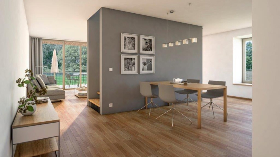 Moderne Doppelhaushälfte (Haus 3.2) im Passivhausstandard in familienfreundlicher Wohnlage in Poing - Essbereich