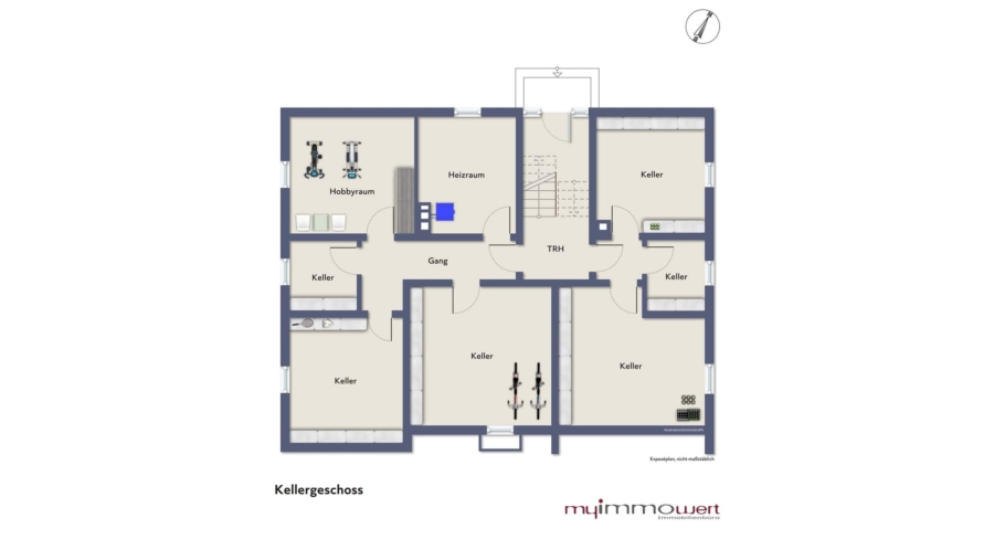 Grundsolides und komplett vermietetes Mehrfamilienhaus mit 6 Wohnungen & Garagen in Toplage Eching - Kellergeschoss
