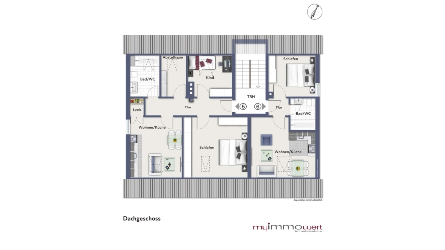 Grundsolides und komplett vermietetes Mehrfamilienhaus mit 6 Wohnungen & Garagen in Toplage Eching - Dachgeschoss