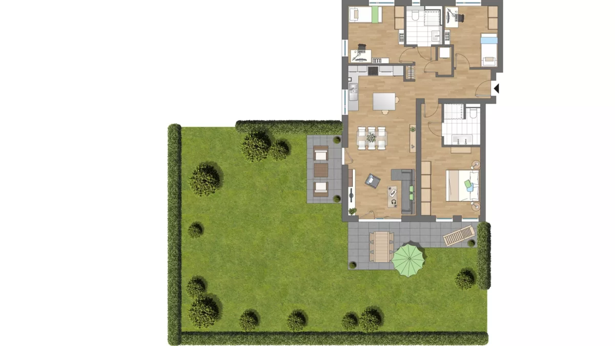 Grundriss Wohnung 1