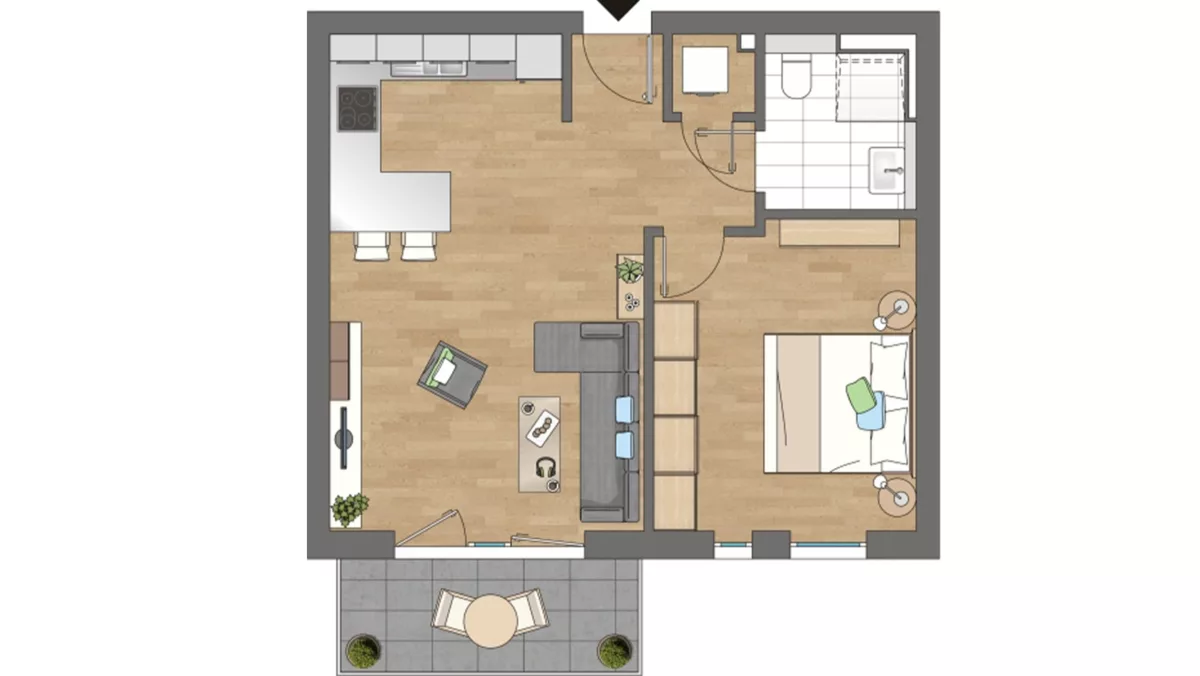Grundriss Wohnung 6