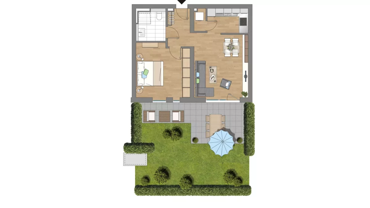 Grundriss Wohnung 2