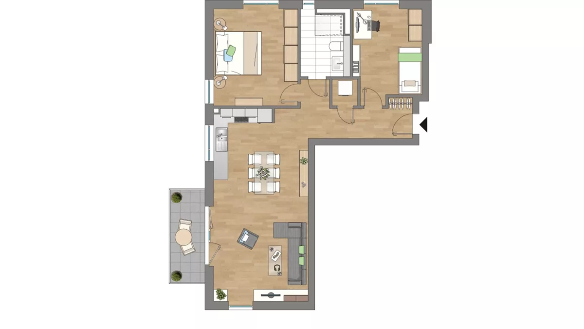 Grundriss Wohnung 4