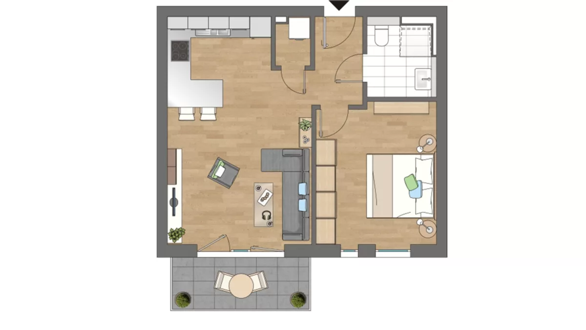 Grundriss Wohnung 5