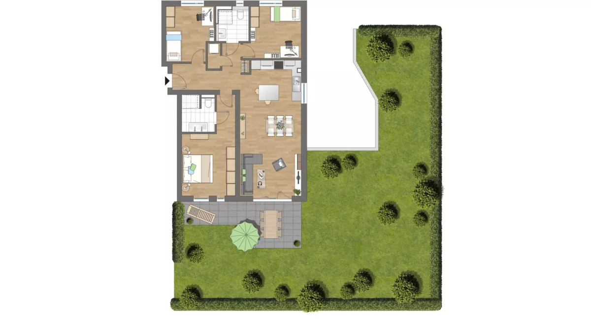 Grundriss Wohnung 3