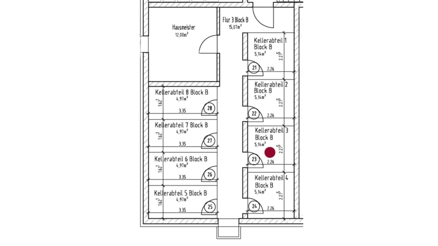 3-Zimmer-Gartenwohnung zum Selbstbezug, Baujahr 2023 in sehr guter Wohnlage - Grundriss Kellergeschoss