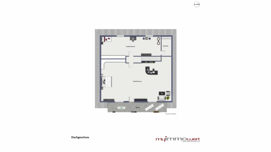 Idylle Pur! Schönes Wochenendhaus mit großem Grundstück und Kaminofen - Dachgeschoss