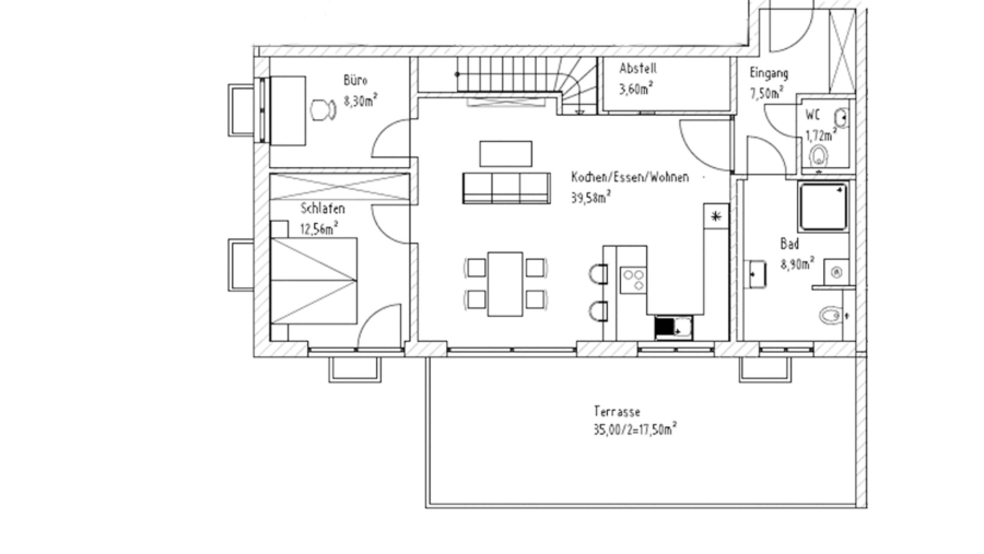 Moderne 3-Zimmer-Gartenwohnung zzgl. Souterrainbereich mit ca. 114 m² Wfl., Carport & Stellplatz - Wohnung Nr. 3