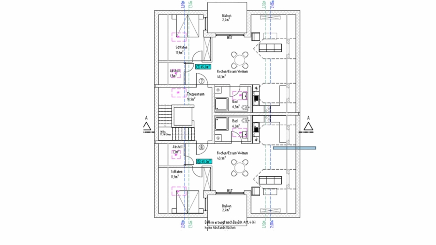 Moderne 2-Zimmer-Dachgeschosswohnung mit großem Balkon im Herzen von Aschheim - Dachgeschoss