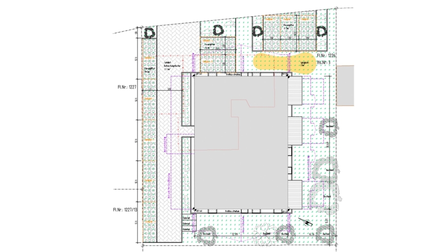 Moderne 2-Zimmer-Dachgeschosswohnung mit großem Balkon im Herzen von Aschheim - Freiflächengestaltungsplan