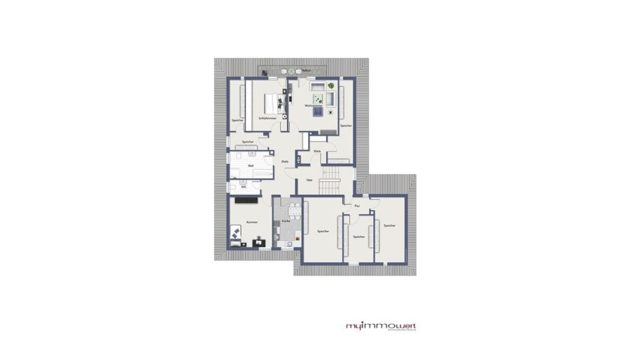 Das perfekte Haus mit Einliegerwohnungen zur freien Sanierung in Oberaudorf, Landkreis Rosenheim - Grundriss Dachgeschoss