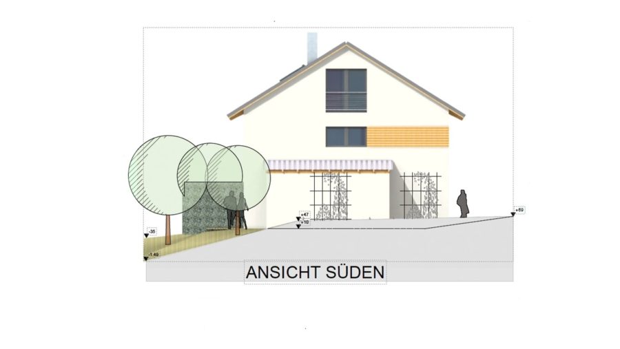Sonnenliebhaber aufgepasst! Stilvolle Doppelhaushälfte mit charmanter Terrasse - Hausansicht Süden