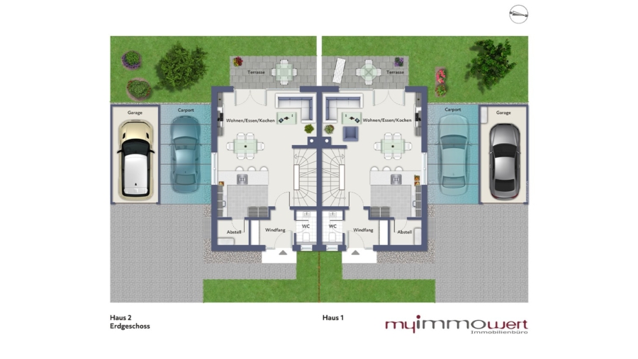 Neubau! Lichterfüllte Doppelhaushälfte mit sonniger Westausrichtung - Erdgeschoss