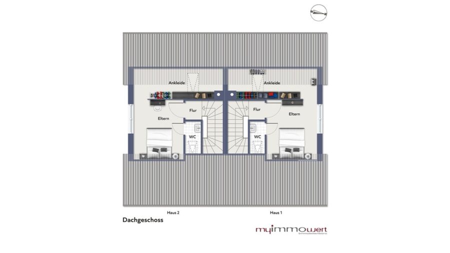 Neubau! Lichterfüllte Doppelhaushälfte mit sonniger Westausrichtung - Dachgeschoss