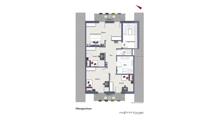 Platz für die ganze Familie! Großzügiges Einfamilienhaus mit 7 Zimmer in Top-Lage Taufkirchen (Vils) - Obergeschoss