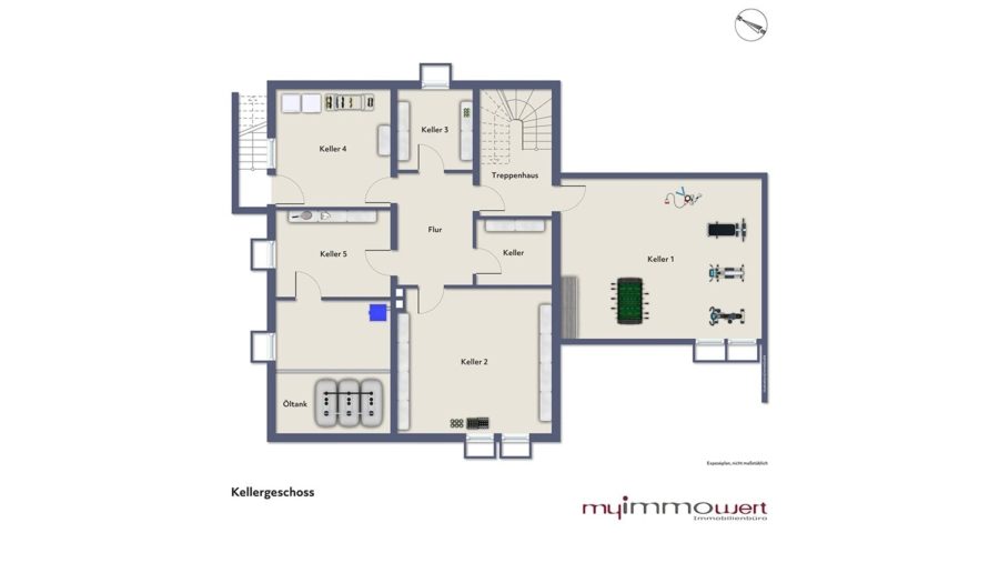 Platz für die ganze Familie! Großzügiges Einfamilienhaus mit 7 Zimmer in Top-Lage Taufkirchen (Vils) - Kellergeschoss